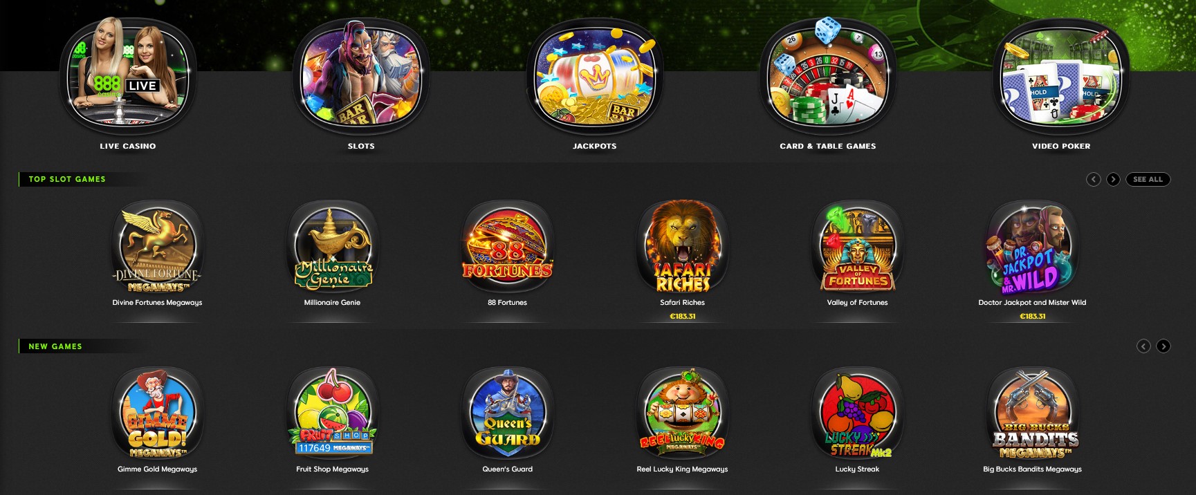 Games in 888casino | World Casino Expert