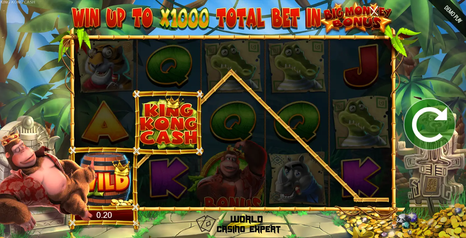 Online Slot King Kong Cash - Bonuses