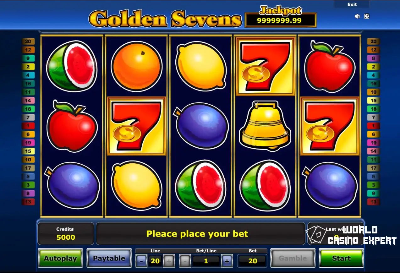 Slot Golden Sevens from Novomatic World Casino Expert