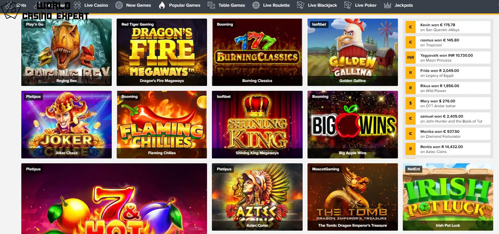 Games and Providers in The Online Casino Tusk