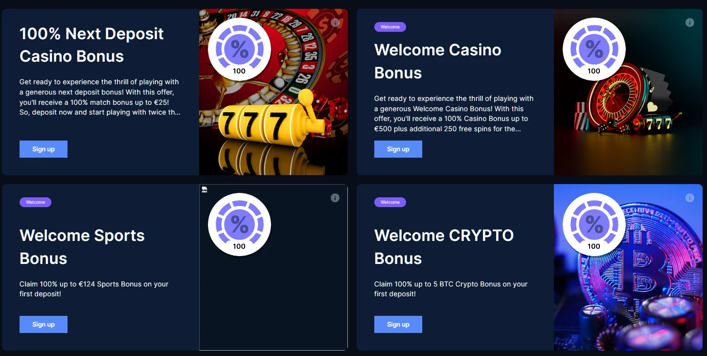 Online Casino BitBet24 - Bonuses and Promotions