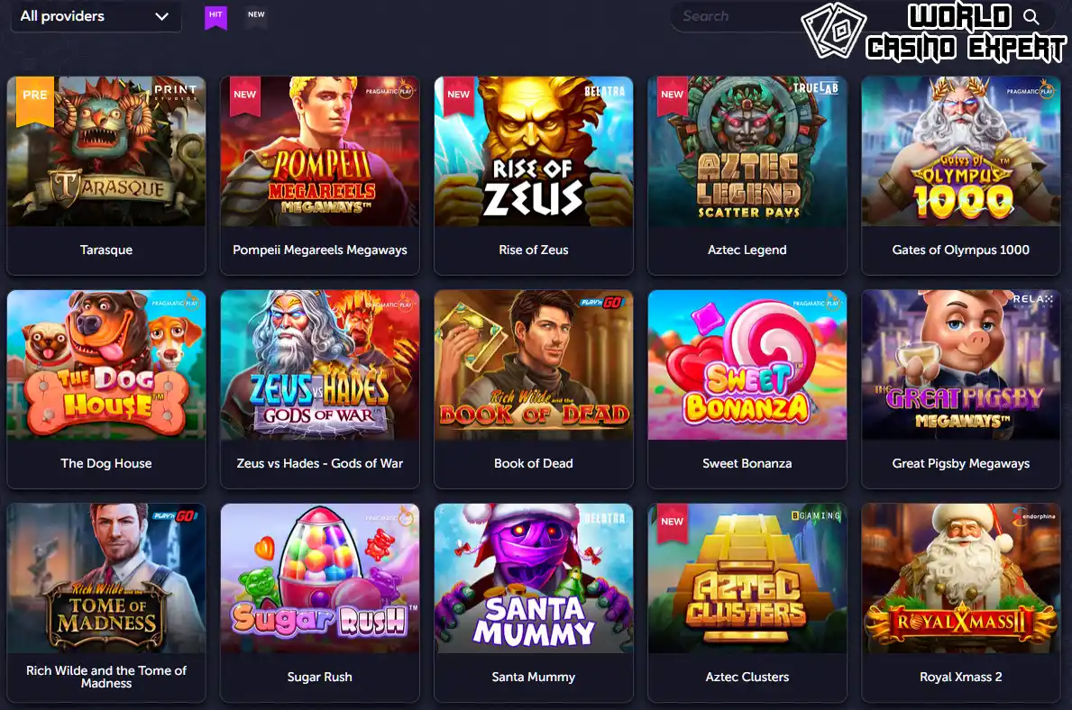 Providers and Games in the casino Vavada