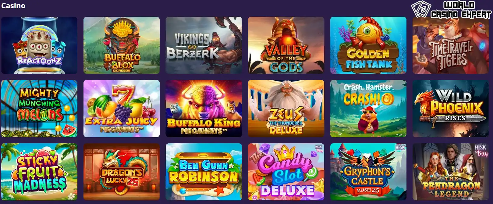 Slots, Table Game and Providers at Casino FatPanda